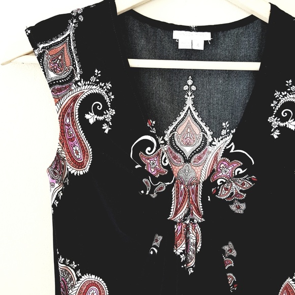 London Times // Black & Pink Paisley Shift Dress - Picture 4 of 6